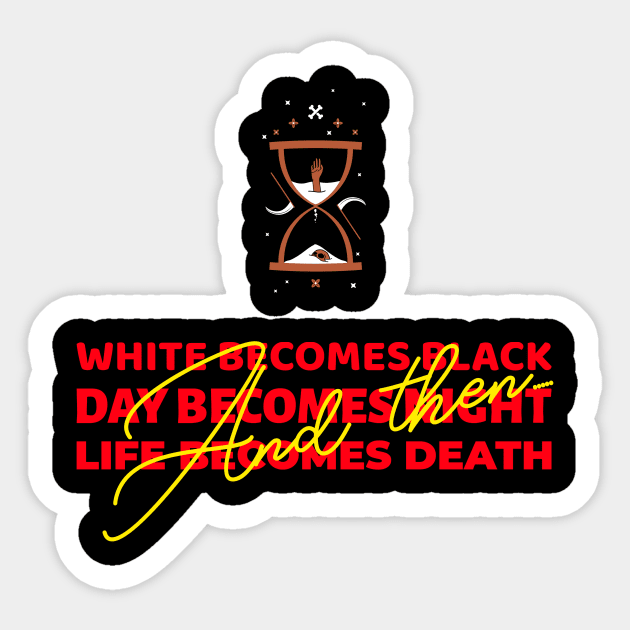 Death after Life? Sticker by MangoJonesLife